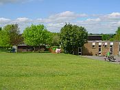 Back view of our school - summer scene